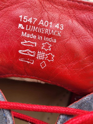 Lumberjack suede shoes used, size 43, blue with red laces