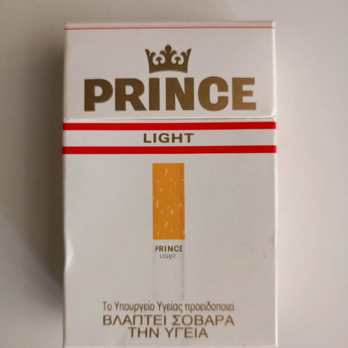 Prince Light cigarette pack empty used, hard case