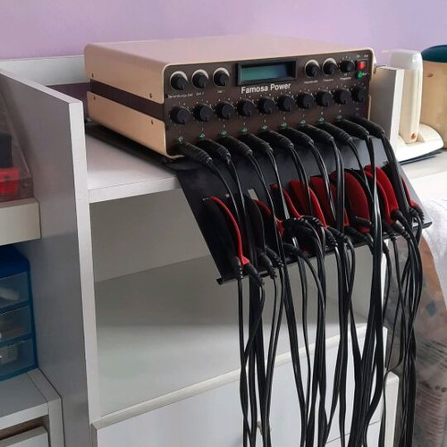 Lymphomed lymphatic massage and myotonia device used