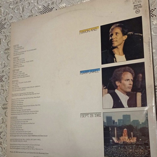 Simon & Garfunkel The Concert In Central Park double vinyl LP used, rock