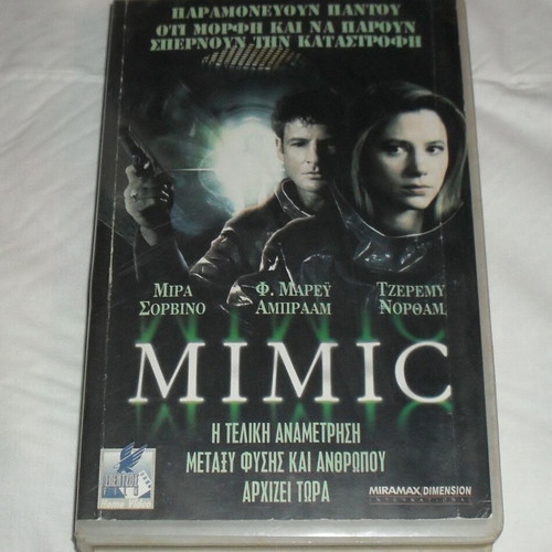 MIMIC VHS tape used with original cover and case