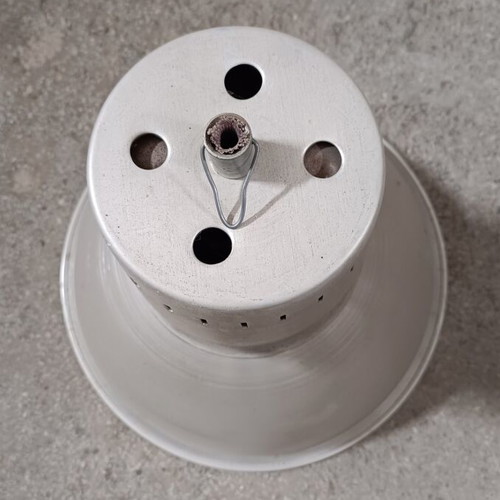 Aluminum bell-shaped ceiling light fixture, industrial design