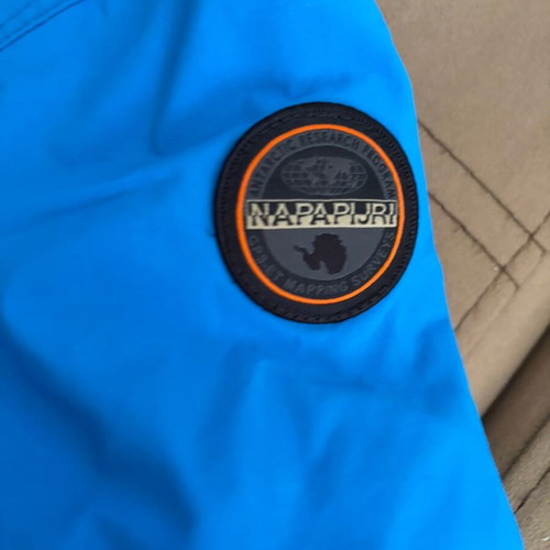 Napapijri Skidoo blue anorak jacket with hood