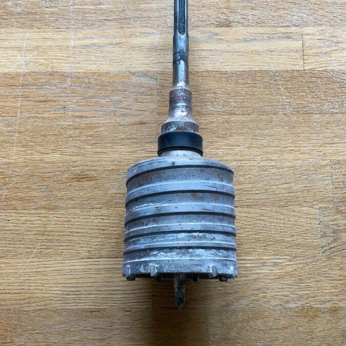 Hilti Φ80 hole saw used with SDS adapter for concrete