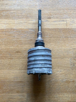 Hilti Φ80 hole saw used with SDS adapter for concrete