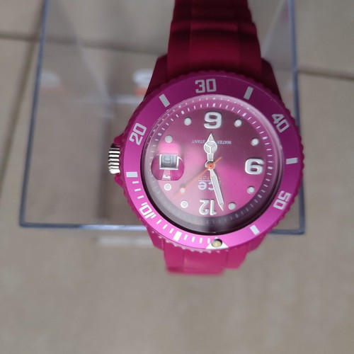 Ice-Watch wristwatch women's like new, pink raspberry