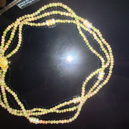 Women's Multistrand Necklace with Natural Semi-Precious Stones New