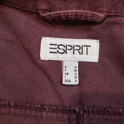 Esprit corduroy shirt like new, size S, burgundy