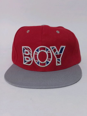 Boy cap new, gray and red, one size