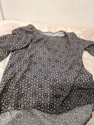 Women's asymmetrical blouse like new, gray, One Size