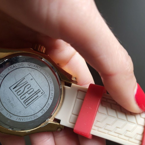 Visetti watch red with gold dial like new