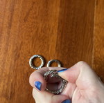 Carabiner clips for bags and accessories, set of 4, metal