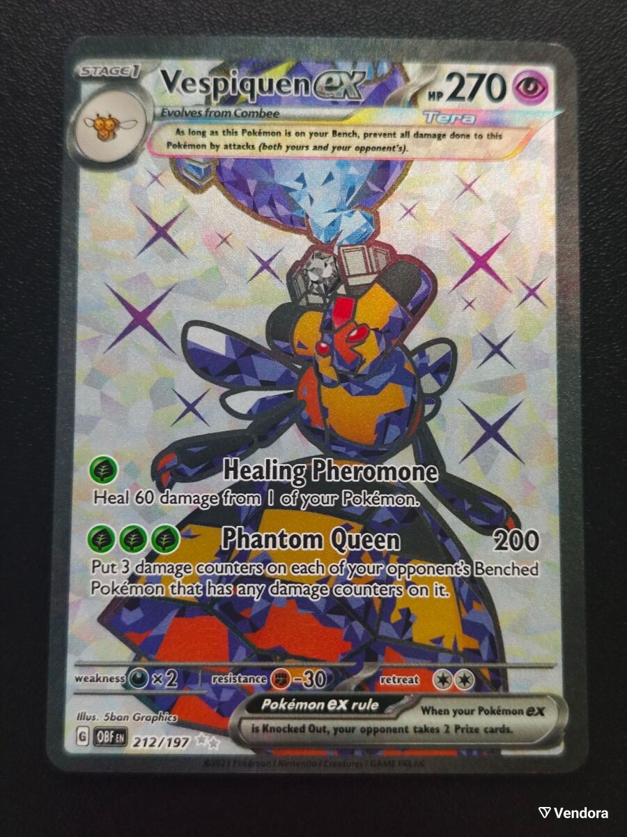 vespiquen ex pokemon card value sv3 123/108 SR 2023 MINT Japanese n081 30 / 2 Artist Vespiquen ex Obsidian Flames Pokemon