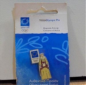 Ολυμπιακοί Αγώνες Αθήνα 2004 Αυθεντική κονκάρδα Φορεσιά Αττικής