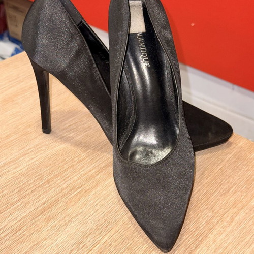 Diamantique black heels size 39