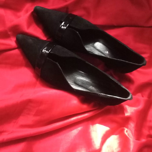 Two pairs of shoes used, one pair with genuine suede, size 37