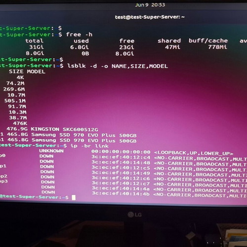 Supermicro Xeon-D 12C Server used, 32GB RAM, 1.5TB NVMe SSD, 8x NIC