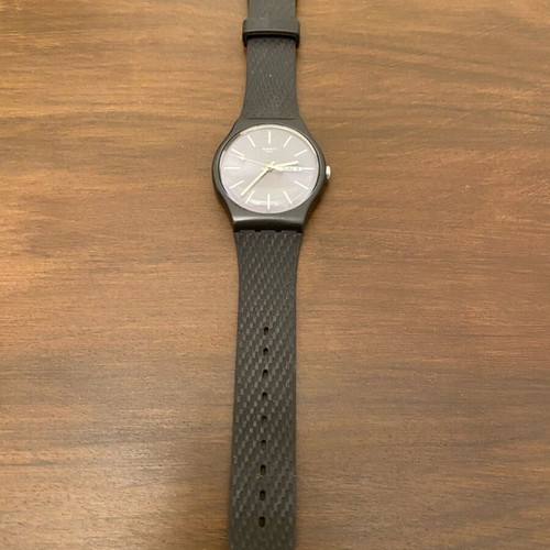 Swatch Bricagris Dark Grey Rubber Strap ρολόι σαν καινούργιο