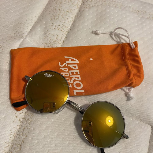 Aperol Spritz sunglasses new, round frame with mirror lens