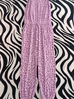 Girls leopard jumpsuit like new, GAP, purple, XS
