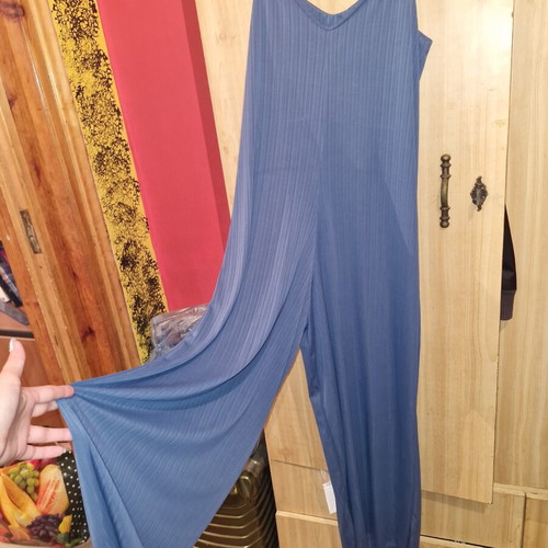 Jumpsuit new turquoise with adjustable straps size L