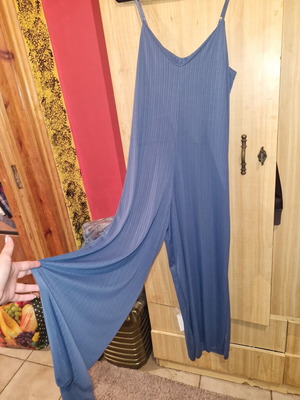 Jumpsuit new turquoise with adjustable straps size L