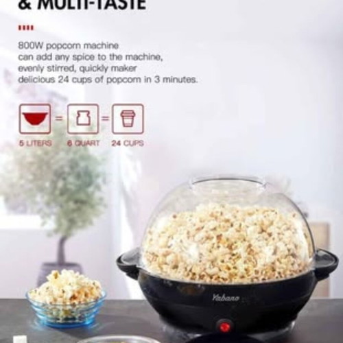 Yabano Popcorn Machine with Sugar Butter and Oil