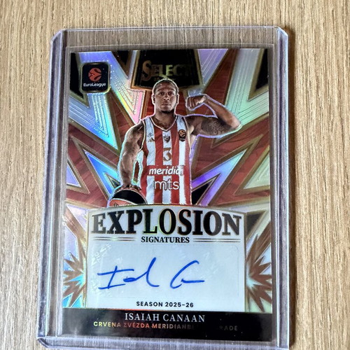 Isaiah Canaan Auto Explosion Panini EuroLeague card