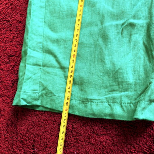 Karavan Green Linen Pants, 100% Linen, Medium