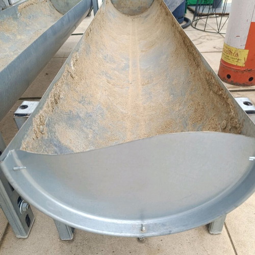 Metal galvanized animal feeders like new, set of 2