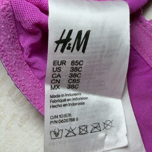 H&M lace women's bra 85C fuchsia