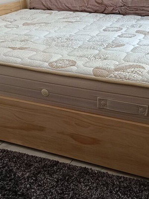 Mattress and bed 1.40x1.95 new, made of genuine wood