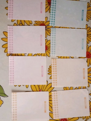 Collectible Sheets from Notepad like new, 1980s