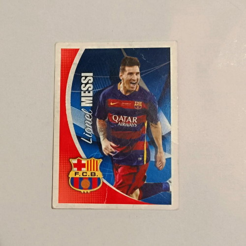 Messi collectible card used from Barcelona era