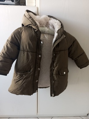 Unisex children's jacket with inner fur 3-4 years like new