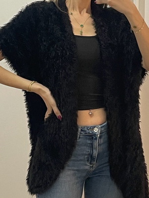 Sleeveless jacket σαν καινούργιο, μαύρο