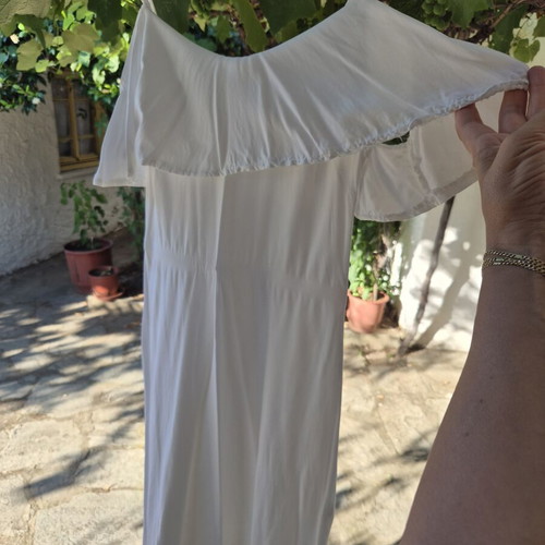 Off Shoulder Dress white, used, Tencel 100%