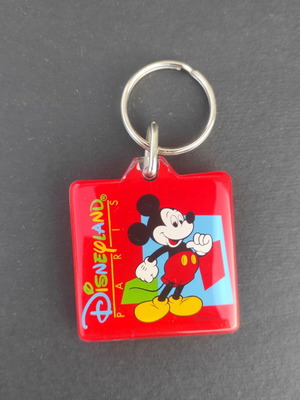Disneyland keychain and towel gift set with Mickey designs used