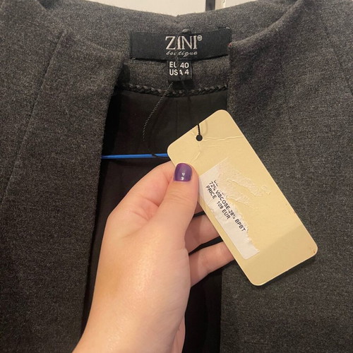 Zini short jacket new, gray, size M/L