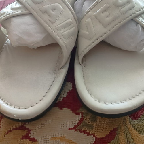 Yve Saint Laurent white leather sandals used, size 41