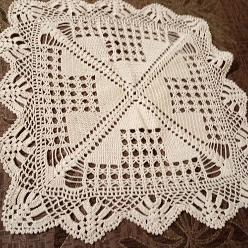 Handmade doily like new, white