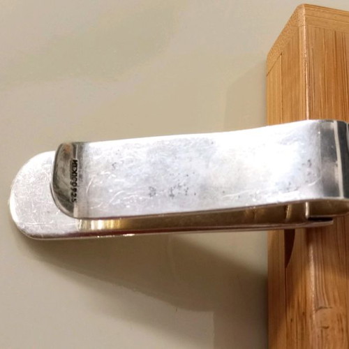Silver 925 money clip used, 6cm length, 21.9g weight