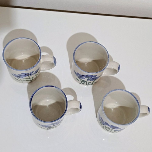 Set of 4 ceramic cups hand made new