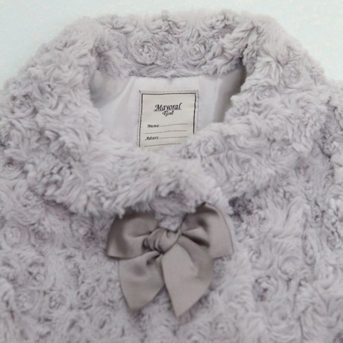 Mayoral children's fur size 5 used, grey