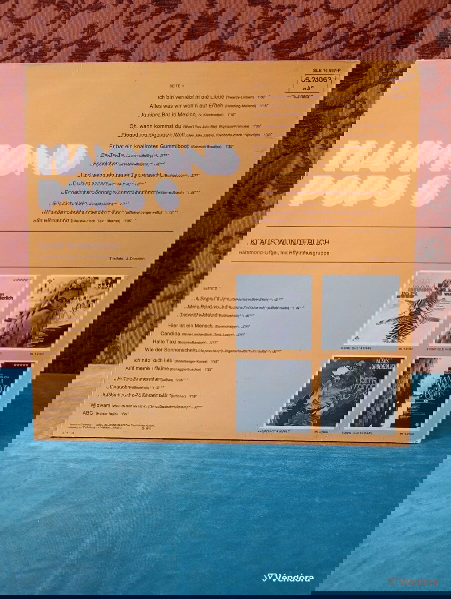 Μεταχειρισμένος δίσκος LP: Klaus Wunderlich - Hammond Pops 6