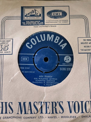 45rpm record Stamatis Kokotas used, Tha klapso avrio / Den teleionei i zoi