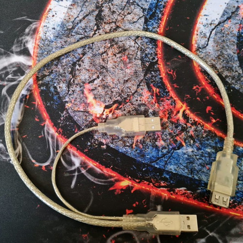 USB cable used with 2 male and 1 female connectors