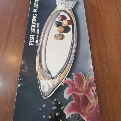 Serving platters fish-shaped stainless steel set like new