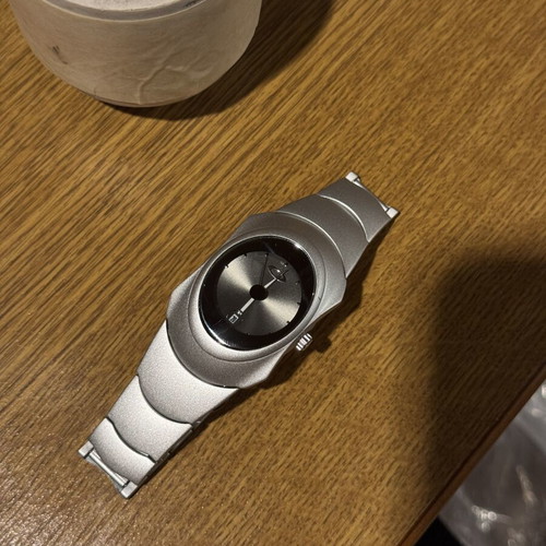 Oakley Time Bomb vintage 2000s watch, matte stainless steel