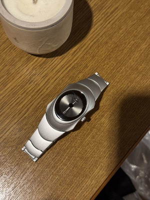 Oakley Time Bomb vintage 2000s watch, matte stainless steel